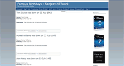 Desktop Screenshot of birthdays.sanjeev.net