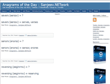 Tablet Screenshot of anagrams.sanjeev.net